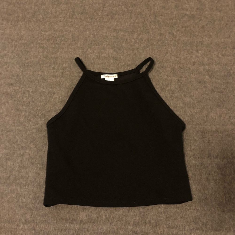 Sally Miller black tank top cropped